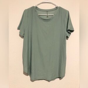 Beyond Yoga Green Short Sleeve Crewneck Tee Large